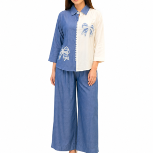 Women’s Soft Premium Denim Coat Set – Free Size