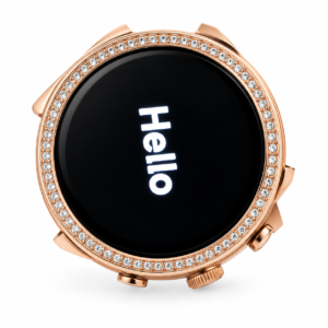 Rose Gold Rhinestone Smartwatch for Women